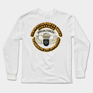 SOF - 5th SFG - Airborne Badge Long Sleeve T-Shirt